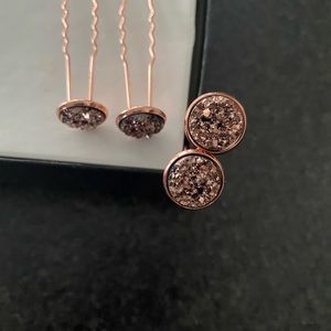 Rose Gold accent pins